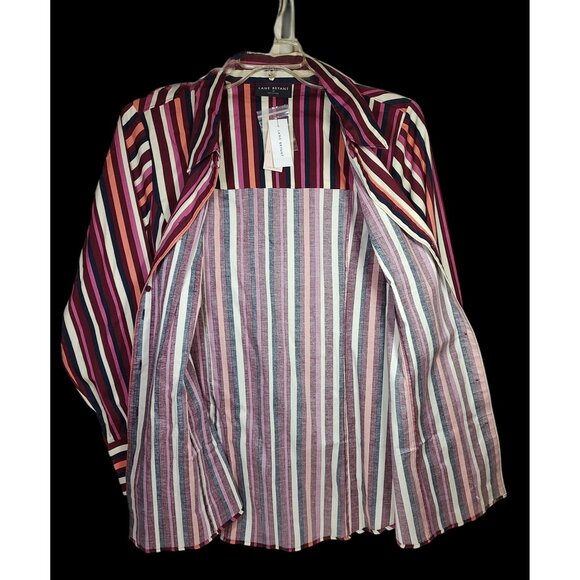 Lane Bryant Classic Long-Sleeve Collar Button-Front No-Peek Girlfriend Shirt NWT - Picture 4 of 9